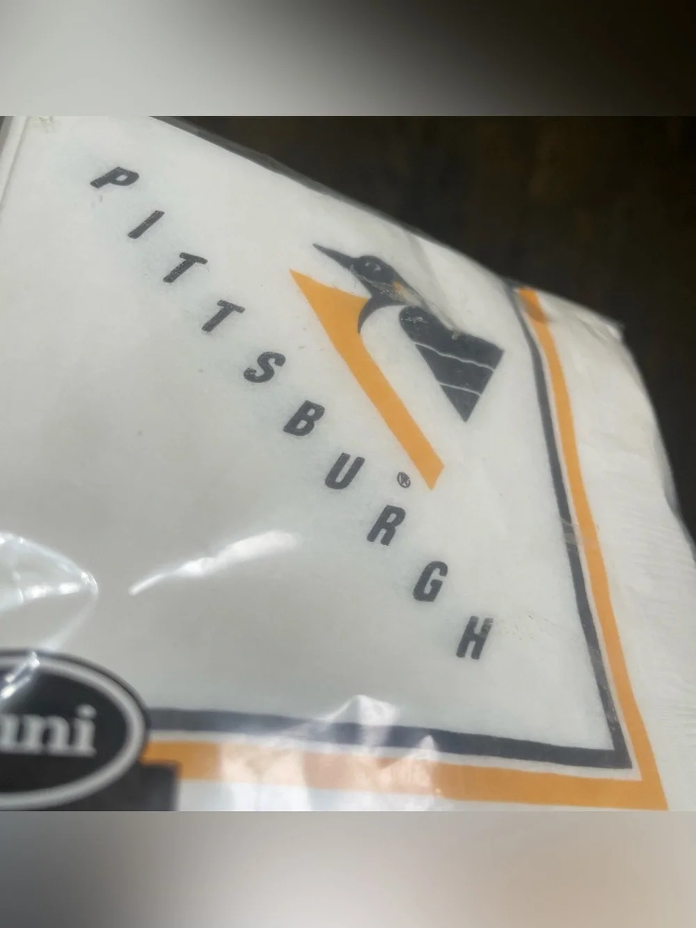 Vintage 90s Pittsburgh Penguins Hockey 32 Beverage Bar Napkins New Package Duni